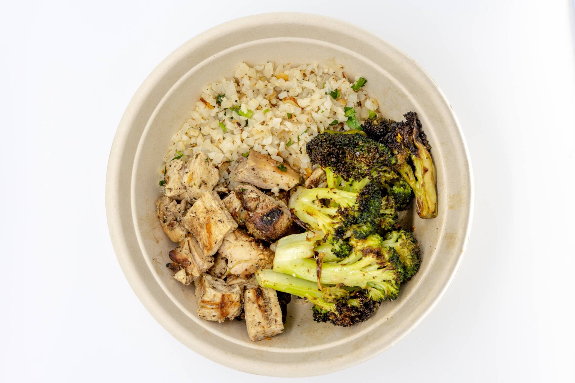 Herb Grilled Chicken Cauliflower Rice & Broccoli