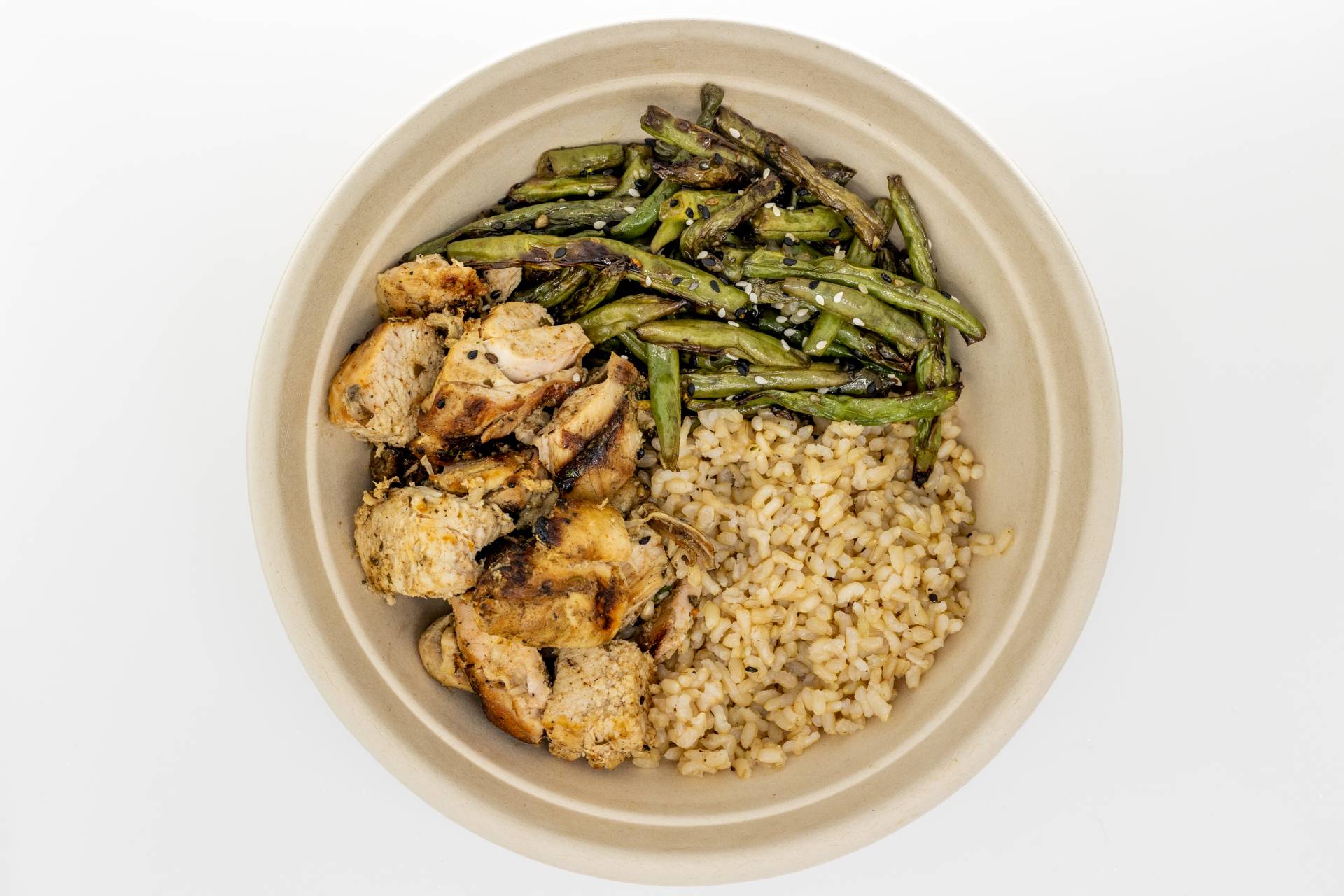 Herb Grilled Chicken Brown Rice & Green Beans