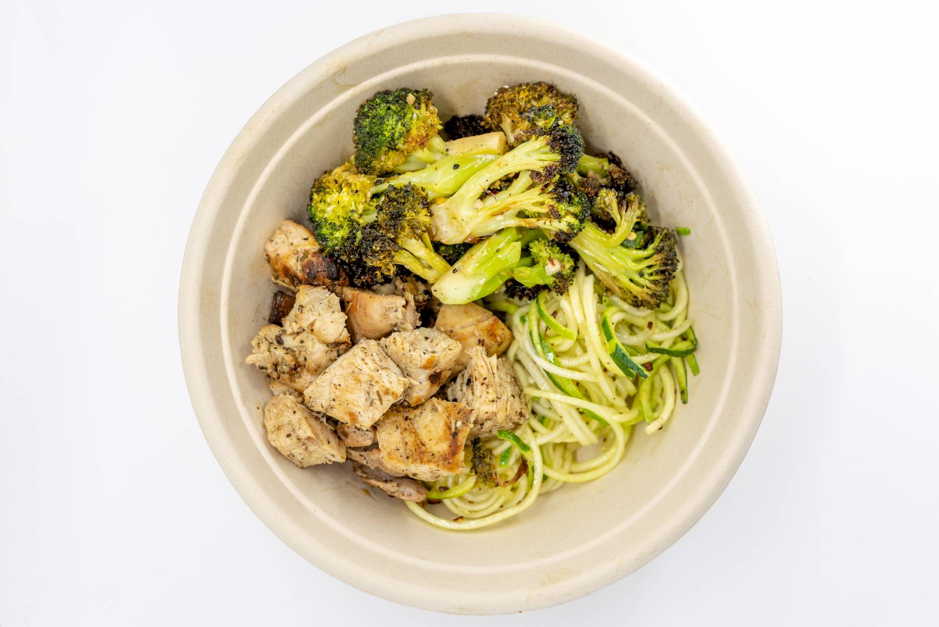 Herb Grilled Chicken Zoodles & Roasted Broccoli
